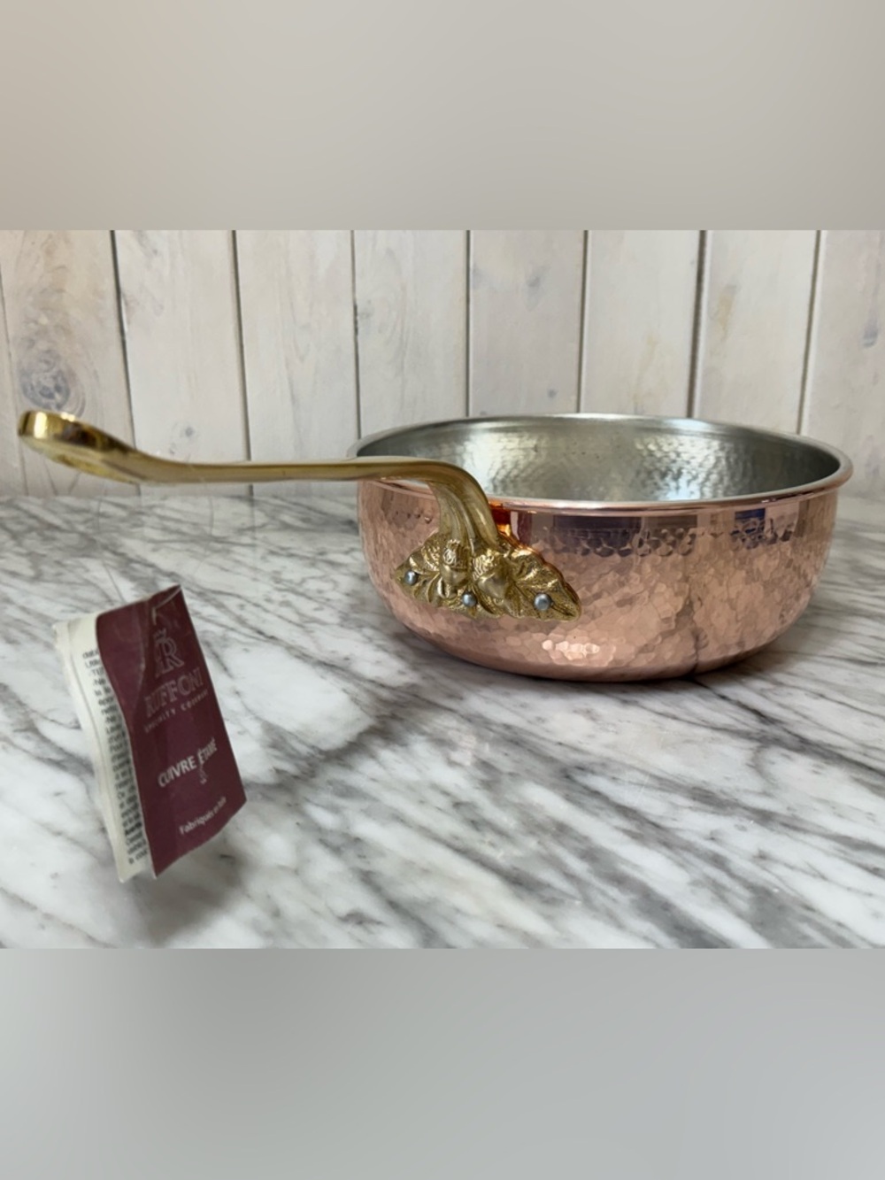 Ruffoni, 4 Quart Historia Hammered Copper
Chef's Pan with Acorn Handle (B)